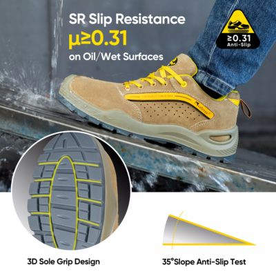  Safetoe L-7296 S1P SRC Slip Resistant Low Ankle Safety Shoes 