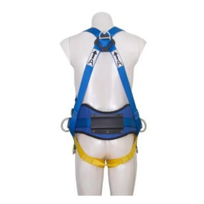 PROTECTA FIRST 4D-RING FALL ARREST WORK POSITIONING & CLIMBING WITH SHOCK ABSORBER DOUBLE LANYARD FULL BODY HARNESS