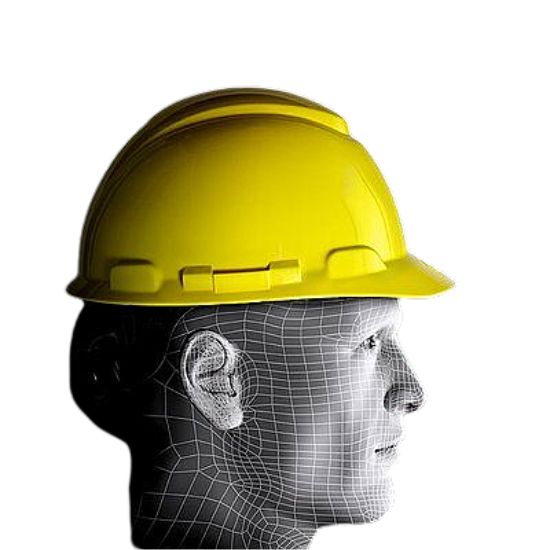 3M H-702R YELLOW HARDHAT WITH UVICATOR & 4 POINT R