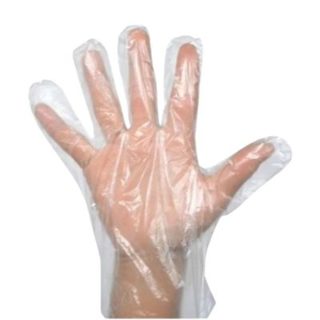 Disposable High Density Polyethylene Clear Plastic Gloves 