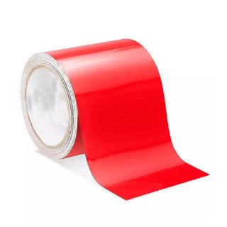 Road Safety PVC Red Heat Resistant Reflective Tape 25 Metre Roll