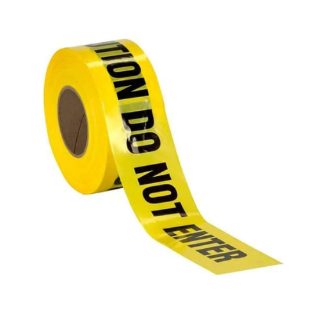 Yellow Caution Do Not Enter Polyethylene Warning Tape 3 Inch, 100, 300 and 500 Metre Roll