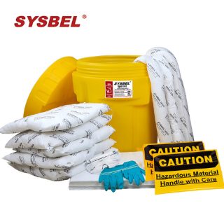 SYSBEL SYK202 Oil Only Spill Kit with Salvage Overpack Drum 75 Litres and 90 Litres