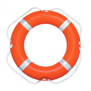MARINE PU FOAM LIFERING WITH GRAB ROPE AND REFLECTIVE TAPE WATER RESCUE SAFETY RING