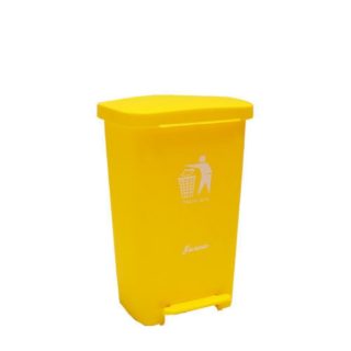 XDL 30D 3 Industrial Garbage Plastic Dustbin Yellow 30 Liter Push Lid