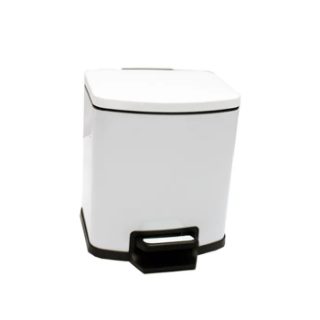 Fashion A1 5 Litre Indoor Rectangular Stainless Steel Waste Bin with Soft Close Foot Pedal
