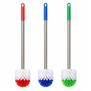 8142 Steel Stick Bathroom Cleaning Toilet Brush with Caddy Holder