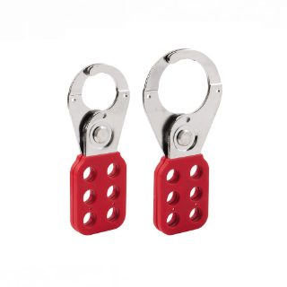 LOTO Steel Hasp 25mm and 38mm Red Insulated Steel Group Lockout Device
