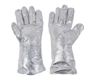 ALUMINUM FOIL COATING FIRE RESISTANT SILVER GLOVES