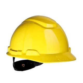 3M H-702R YELLOW HARDHAT WITH UVICATOR & 4 POINT RATCHET SUSPENSION