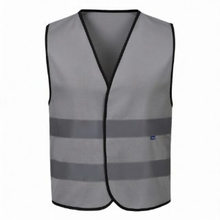 Reflective 120 GSM Polyester Grey Safety Vest