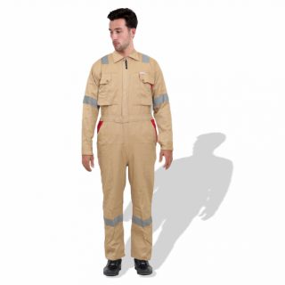 Prime Captain D592 240 GSM Cotton Doha Safety Coverall with Grey Reflective Cloth