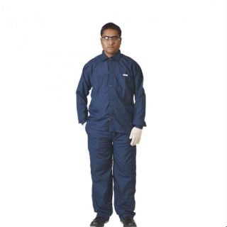 Breathable Cotton Blue Shirt and Trouser Work Safety Mechanic Uniform Coverall