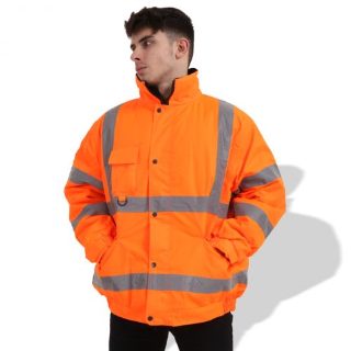 FP1656 High Visibility Waterproof Safety Coverall with Reflective Tape for Road Work