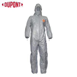 DuPont Tychem 6000 F Grey Chemical Protective Coverall with Abrasion and Puncture Resistance
