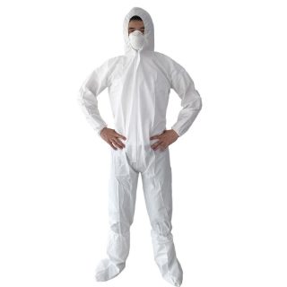 Anti Static 55 GSM Microporous Disposable Protective Coverall with Hood Type 5/6