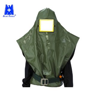 Blue Eagle NP 503 Full Protective PVC Abrasive Sandblast Hood with Air Regulator