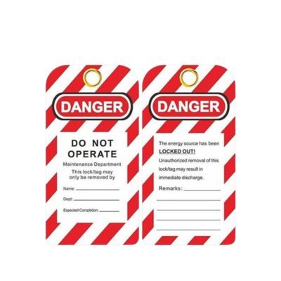 High Visibility PVC Lockout Tag – “DANGER DO NOT OPERATE”