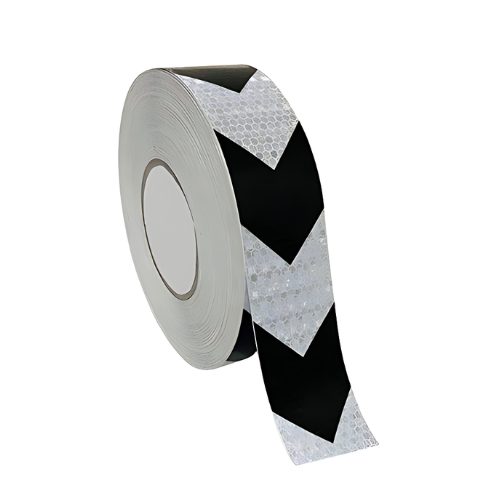 High Quality Black and White PVC Weatherproof Arrow Reflective Adhesive Tape 25 Metre Roll