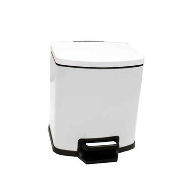 Fashion A1 5 Litre Indoor Rectangular Stainless Steel Waste Bin with Soft Close Foot Pedal