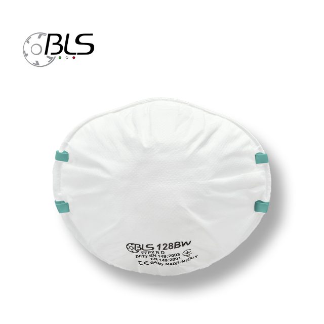 BLS 128BW FFP2 R D Disposable Cup Shaped Particulate Respirator Face Mask