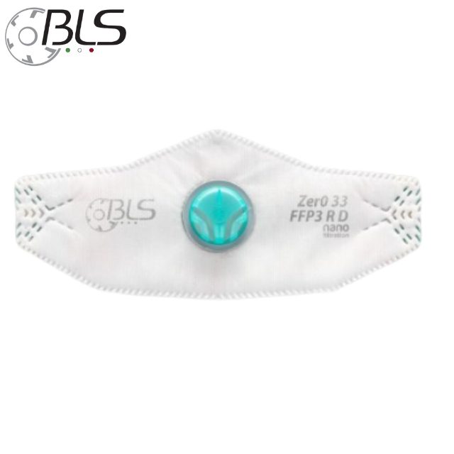 BLS Zer0 33 FFP3 NR D Disposable Flat Fold High Filtration Face Mask with Eolo Exhalation Valve