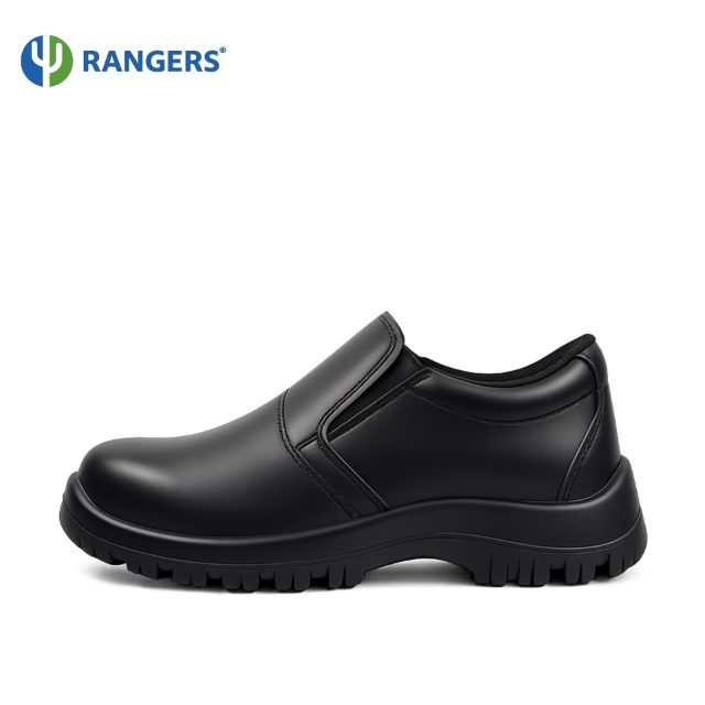 Rangers Slip On 200J Steel Toe Genuine Leather Industrial Safety Shoes