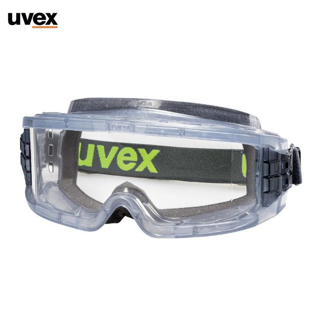 Uvex Ultravision 9301626 UV400 Polycarbonate Clear Lens Anti Fog and Chemical Resistant Safety Goggles