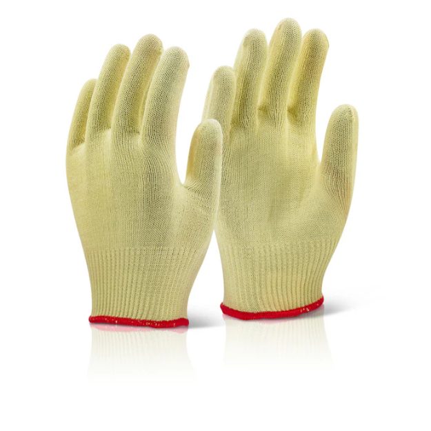 WORK SAFETY KEVLAR YELLOW CUT RESISTANT HEAT INSULATED HAND PROTECTION GLOVES