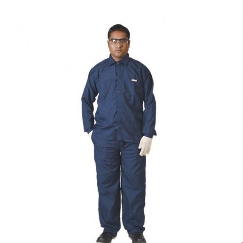 Breathable Cotton Blue Shirt and Trouser Work Safety Mechanic Uniform Coverall