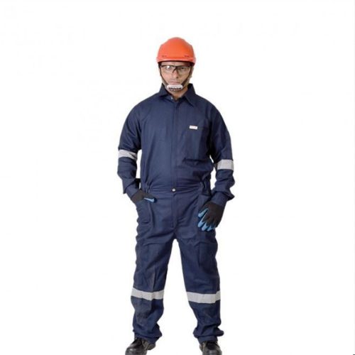 Breathable Cotton Navy Blue Fire Retardant Safety Coverall for Firemen and Industrial Work