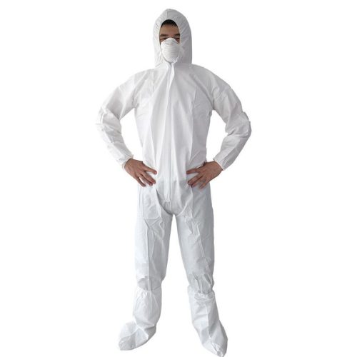 Anti Static 55 GSM Microporous Disposable Protective Coverall with Hood Type 5/6